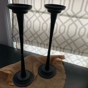 Two Pottery Barn Architectural large 16’ tape/pillar holder